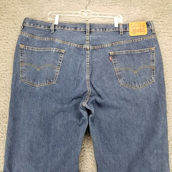 Levis Jeans Mens 48x30 Blue 550 Relaxed Fit Tapered Leg 100% Cotton Denim - Picture 9 of 13